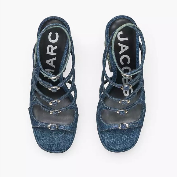 Marc Jacobs Kiki Denim Platform Sandals Women blue | blue Heels - Picture 5 of 8